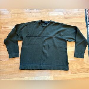 IZOD men’s cotton long sleeve pullover olive drab size XL